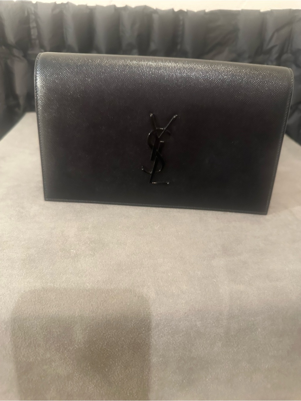Saint Laurent Black Leather Clutch